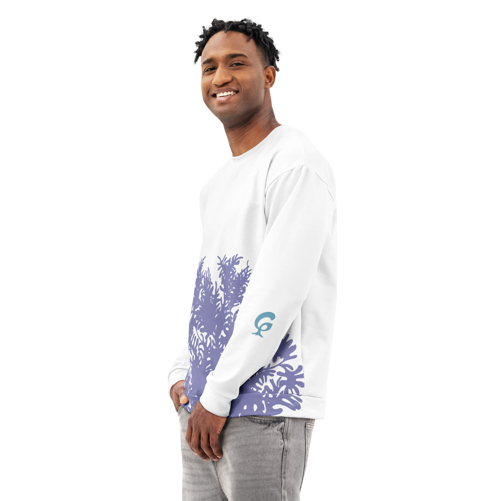 GREEN RELIGION · TRUE TREES · Memory Silhouette · “Leaves Alive” · Unisex Cotton Sweatshirt