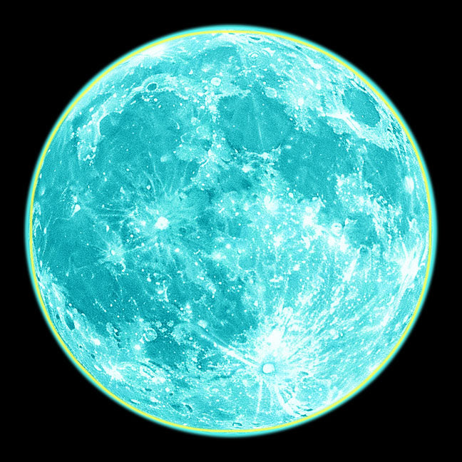 GREEN RELIGION · SPOKEN LEAF · “AQUA MOON” · Unisex Organic Mid-Light T-Shirt
