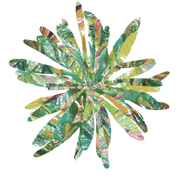 GREEN RELIGION · CUT FLOWERS · “Lake Shore” · All-Over Print Basic Pillow