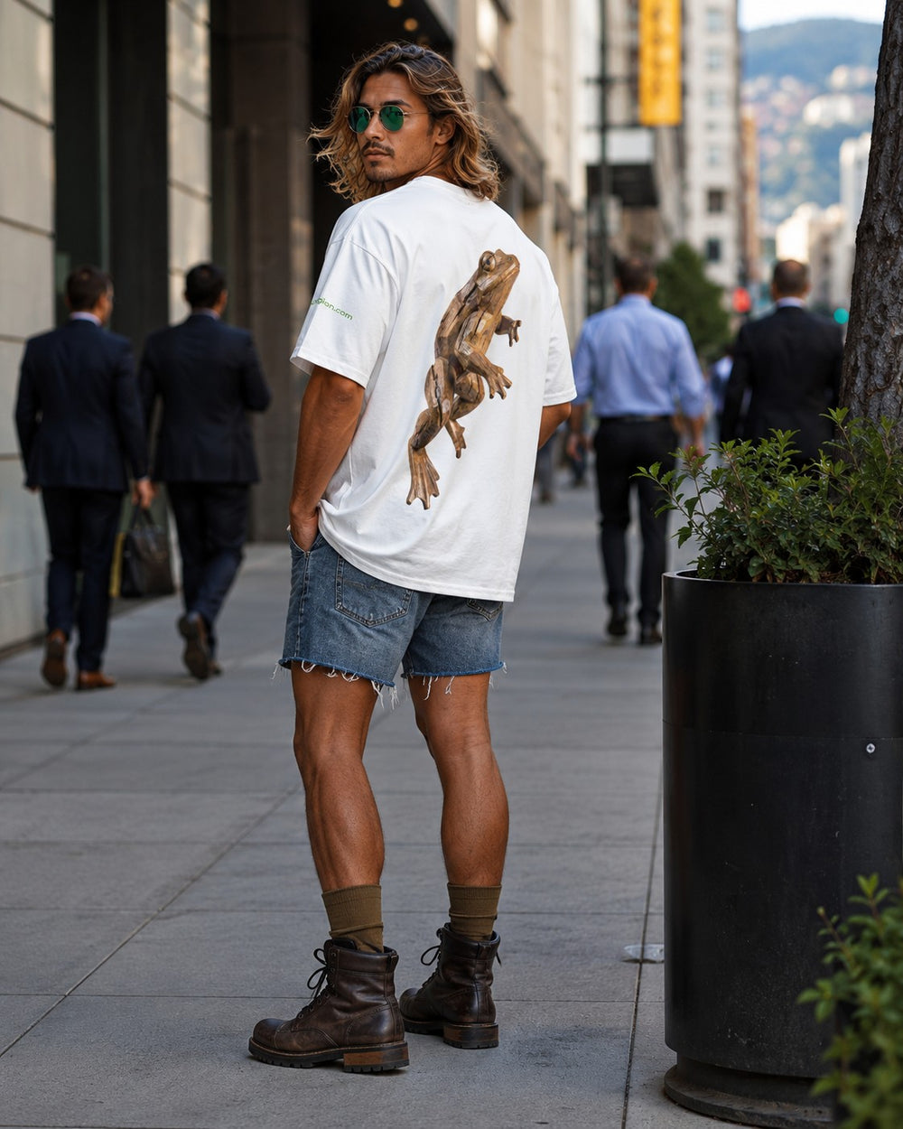 GREEN RELIGION · Spoken Leaf · Leap Frog · Heavyweight Oversized Tee