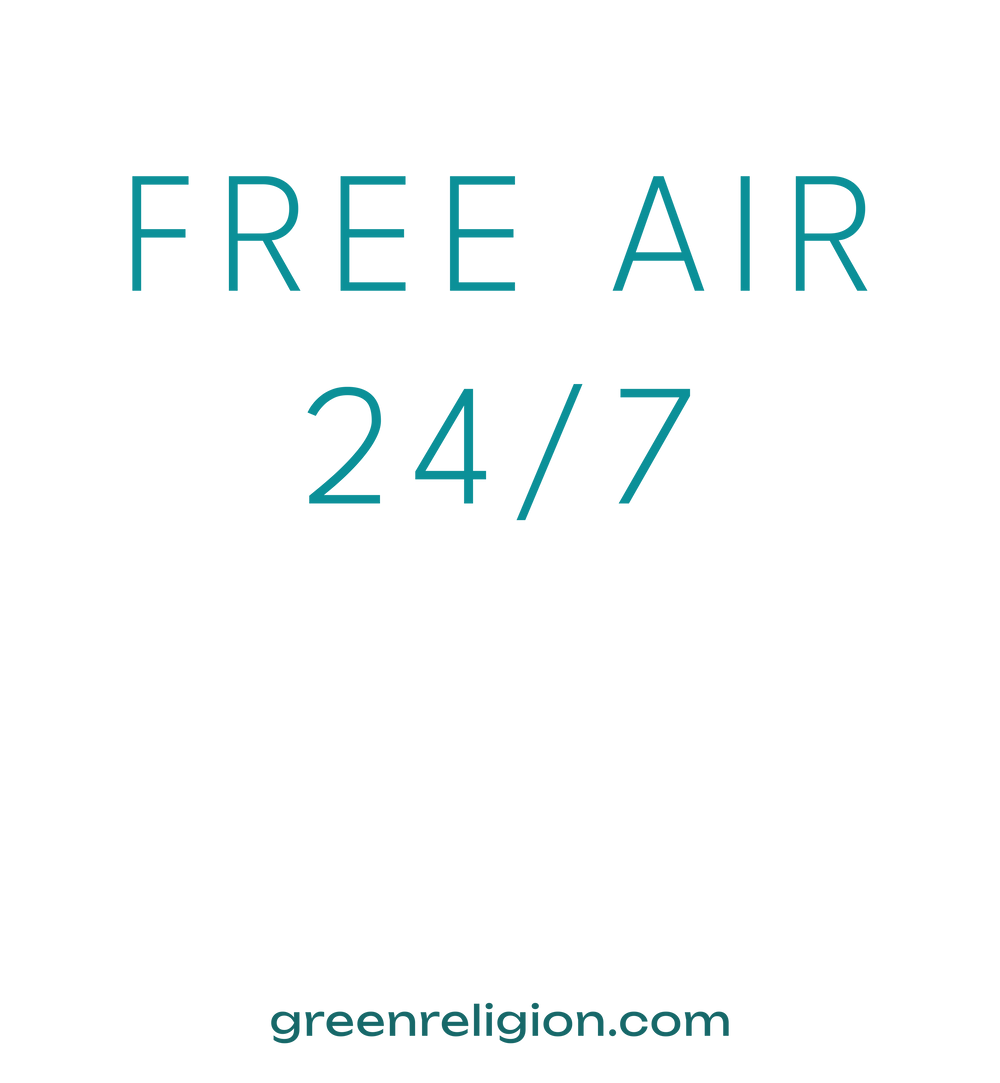 GREEN RELIGION · SPOKEN LEAF · “FREE AIR 24/7” · Unisex Classic T-Shirt