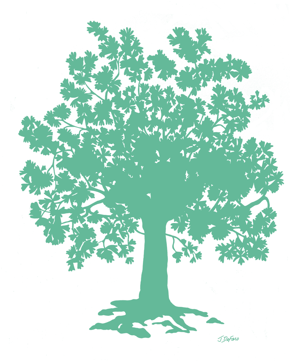 GREEN RELIGION · TRUE TREES · Women’s Memory Silhouette · “Bird Lover” · All-Over Print Crew Neck T-Shirt