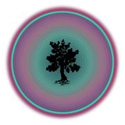 GREEN RELIGION · TRUE TREES · “Ring Field” · Jelly-Aqua · Unisex Organic Mid-Light T-Shirt