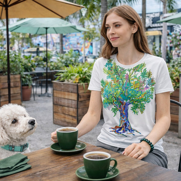 GREEN RELIGION · TRUE TREES · “Leaves Alive” · Women’s T-Shirt