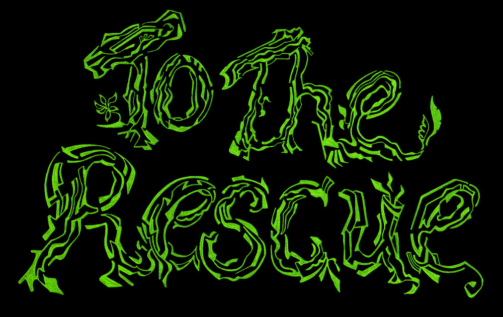 GREEN RELIGION · SPOKEN LEAF · “TO THE RESCUE” · Unisex Organic Mid-Light T-Shirt · Black