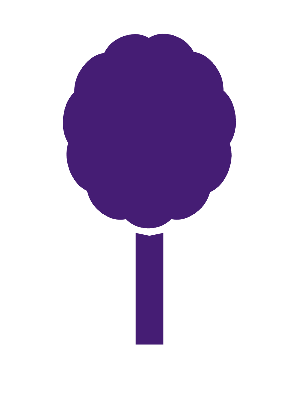 GREEN RELIGION · Origin G · “Tree One” · Purple · Oversized Organic T-Shirt