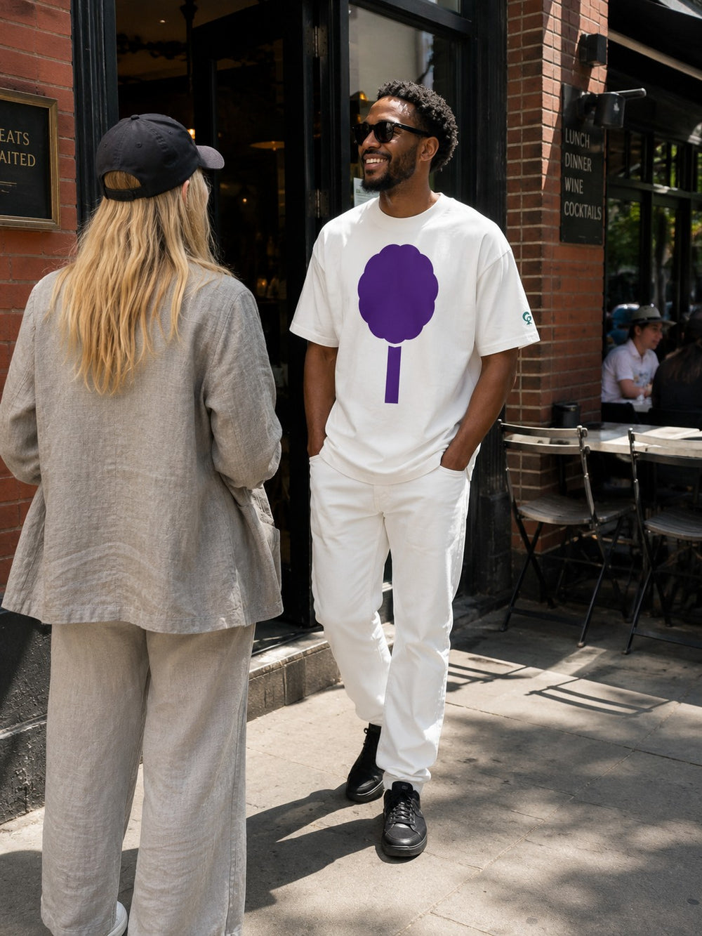 GREEN RELIGION · Origin G · “Tree One” · Purple · Oversized Organic Unisex T-Shirt