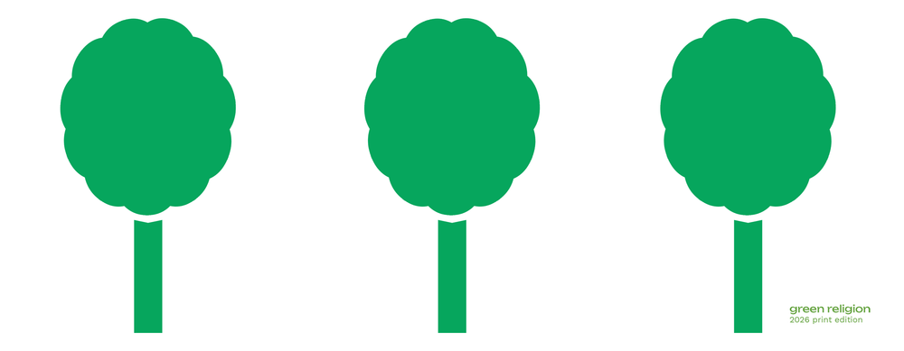 GREEN RELIGION · ORIGIN G · “Tree One” · 2026 Print Edition · 11 oz Glossy Ceramic Mug