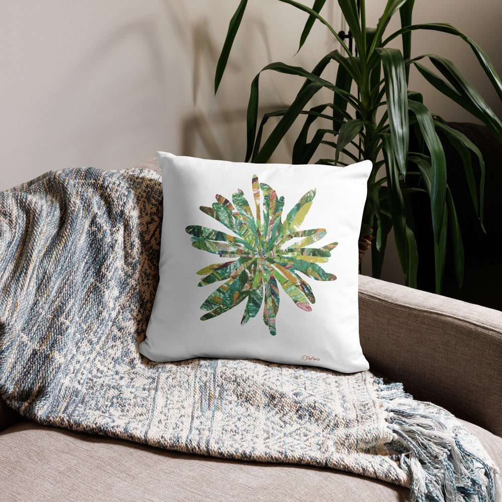 GREEN RELIGION · CUT FLOWERS · “Lake Shore” · All-Over Print Basic Pillow