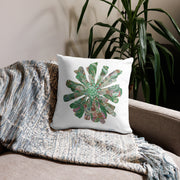 GREEN RELIGION · CUT FLOWERS · “Forest Floor” · All-Over Print Basic Pillow