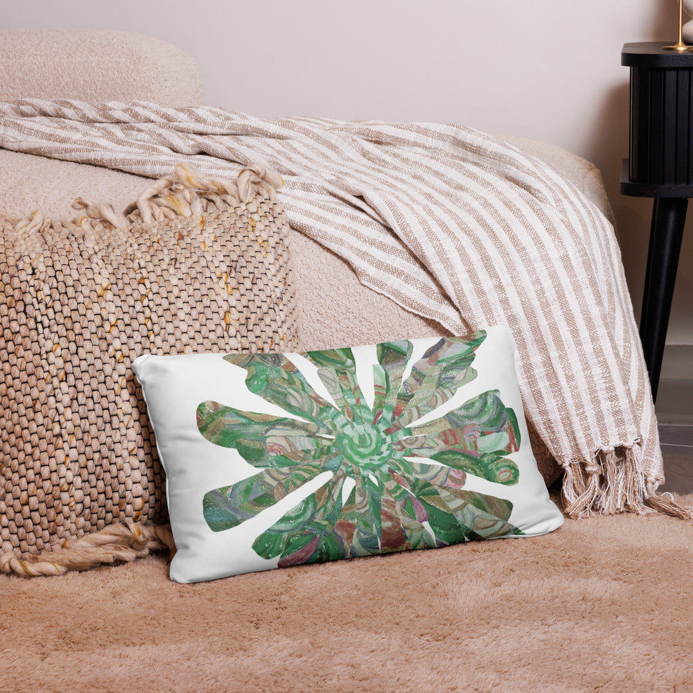 GREEN RELIGION · CUT FLOWERS · “Forest Floor” · All-Over Print Basic Pillow
