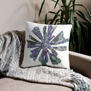 GREEN RELIGION · CUT FLOWERS · “Plum Beach” · All-Over Print Basic Pillow