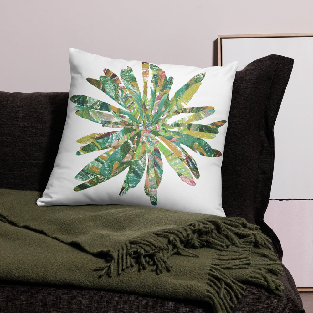 GREEN RELIGION · CUT FLOWERS · “Lake Shore” · All-Over Print Basic Pillow