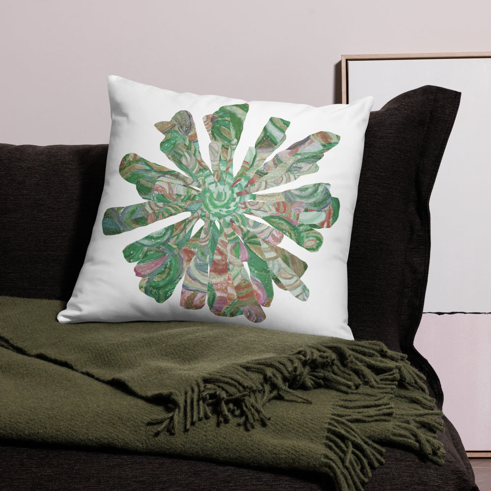GREEN RELIGION · CUT FLOWERS · “Forest Floor” · All-Over Print Basic Pillow