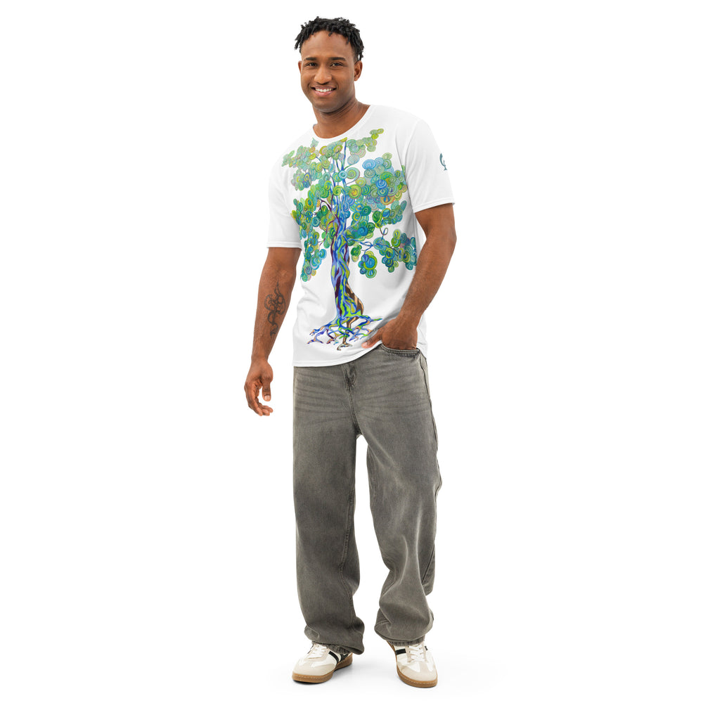 RELIGIÓN VERDE · ÁRBOLES VERDADEROS · “Junto a la Bahía” · Camiseta para hombre