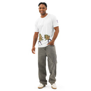 GREEN RELIGION · FREE PLAY LEAVES · “Duo Dance Ochre Purple” · Men’s Cotton Crew Neck T-Shirt irt