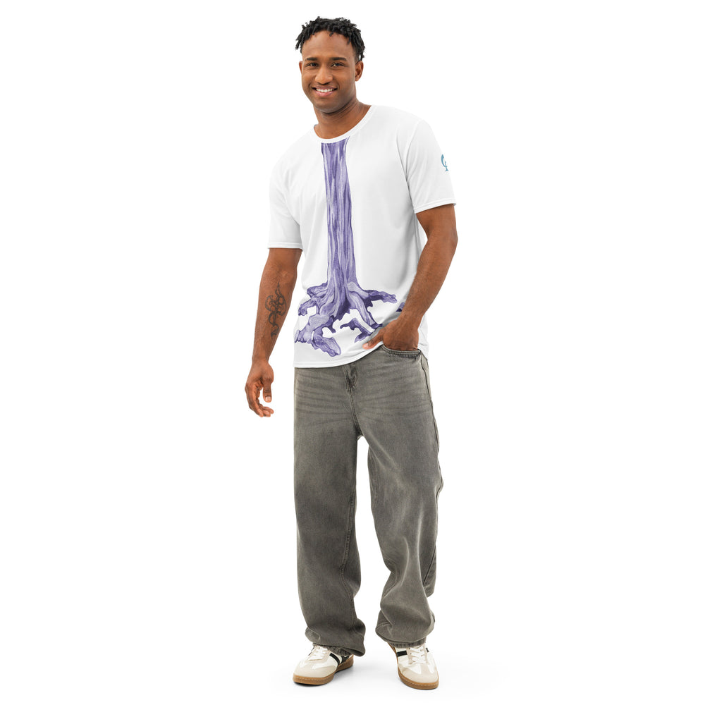 RELIGIÓN VERDE · ÁRBOLES VERDADEROS · ROOT FLARE · “Amante de los pájaros” · Camiseta de algodón para hombre