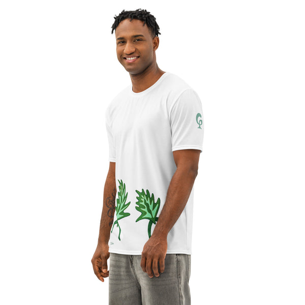 GREEN RELIGION · FREE PLAY LEAVES · “Duo Dance Grass Mint” · Men’s Cotton Crew Neck T-Shirt