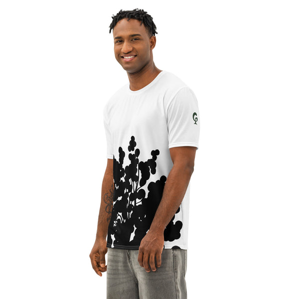 GREEN RELIGION · TRUE TREES · Memory Silhouette · “By the Bay” · Men’s Cotton T-Shirt