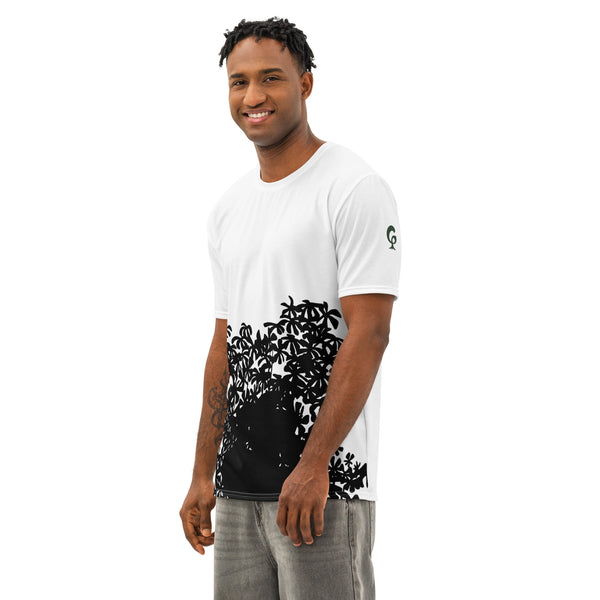 GREEN RELIGION · TRUE TREES · Memory Silhouette · “Promise Bloomer” · Men’s Cotton T-Shirt