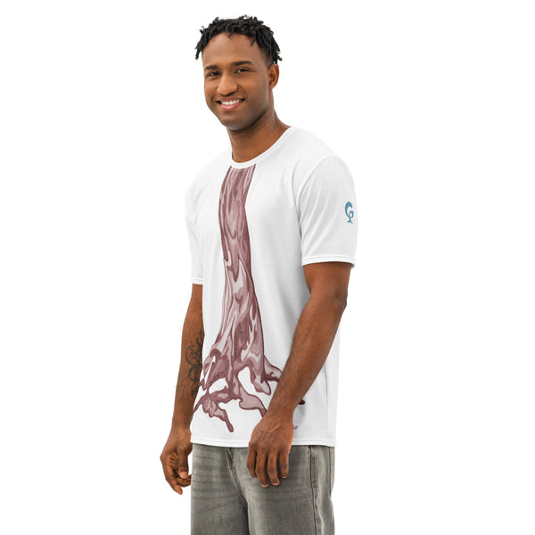 GREEN RELIGION · TRUE TREES · ROOT FLARE · “Leaves Alive Terracotta” · Men’s Cotton T-Shirt