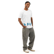 GREEN RELIGION · FREE PLAY LEAVES · “Blue Groove Four” · Men’s Cotton Crew Neck T-Shirt