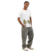 GREEN RELIGION · FREE PLAY LEAVES · “Duo Dance Ochre Purple” · Men’s Cotton Crew Neck T-Shirt irt