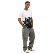 GREEN RELIGION · TRUE TREES · Memory Silhouette · “Leaves Alive” · Men’s Cotton T-Shirt