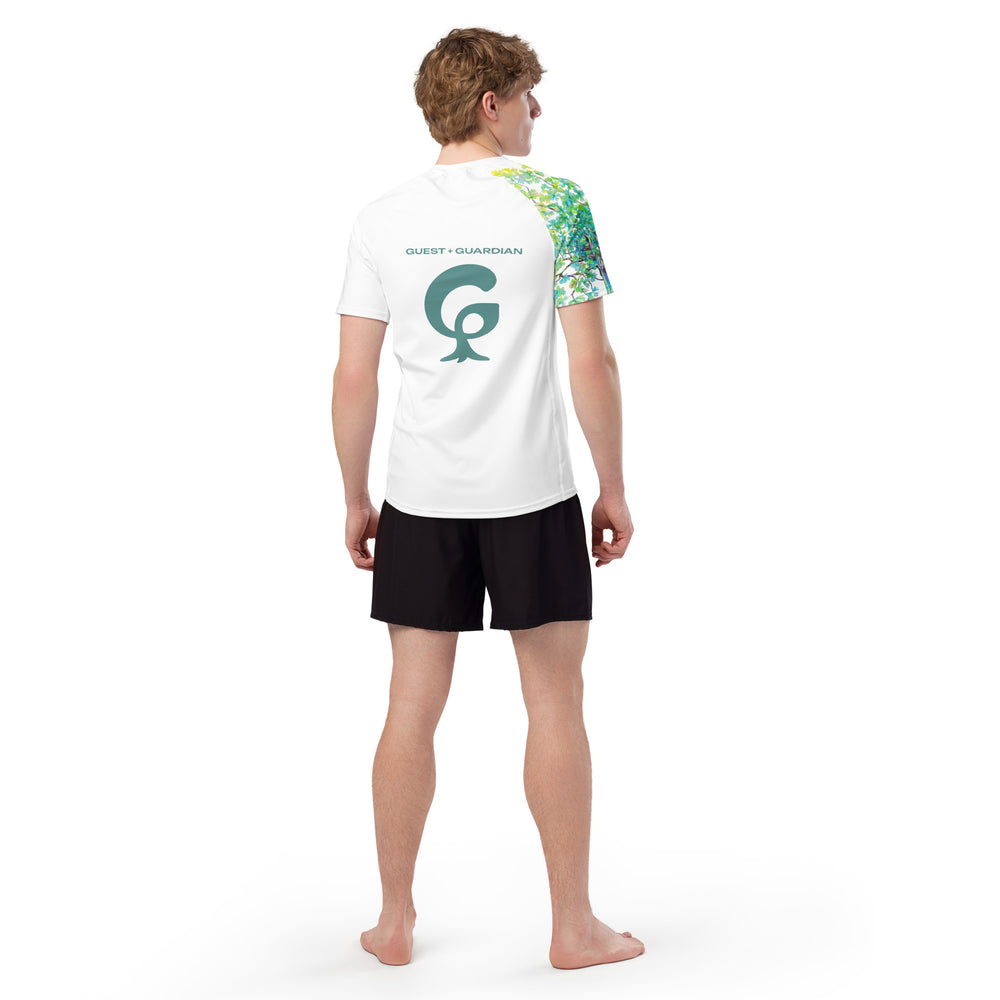 GUEST + GUARDIAN • TRUE TREES Bird Lover • Men’s Recycled Rash Guard Tee by Green Religion