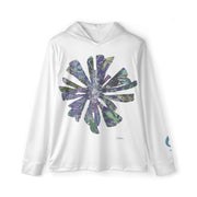 floral pattern on white hoodie