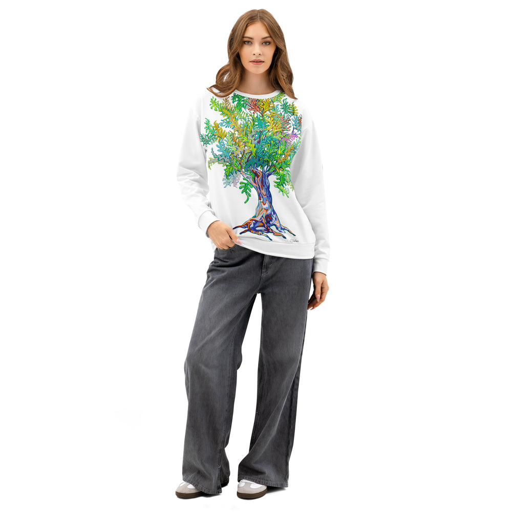 GREEN RELIGION TRUE TREES “Leaves Alive” Unisex Cotton Sweatshirt
