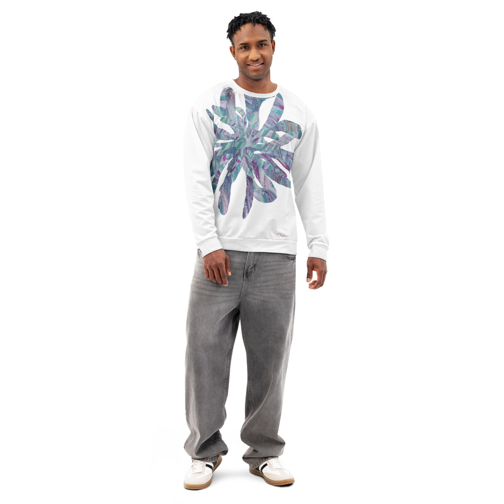 GREEN RELIGION · CUT FLOWERS · “Low Green” · Unisex Cotton Sweatshirt