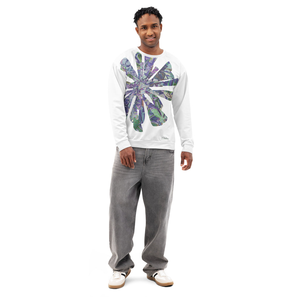 GREEN RELIGION · CUT FLOWERS· “Plum Beach” · Unisex Cotton Sweatshirt