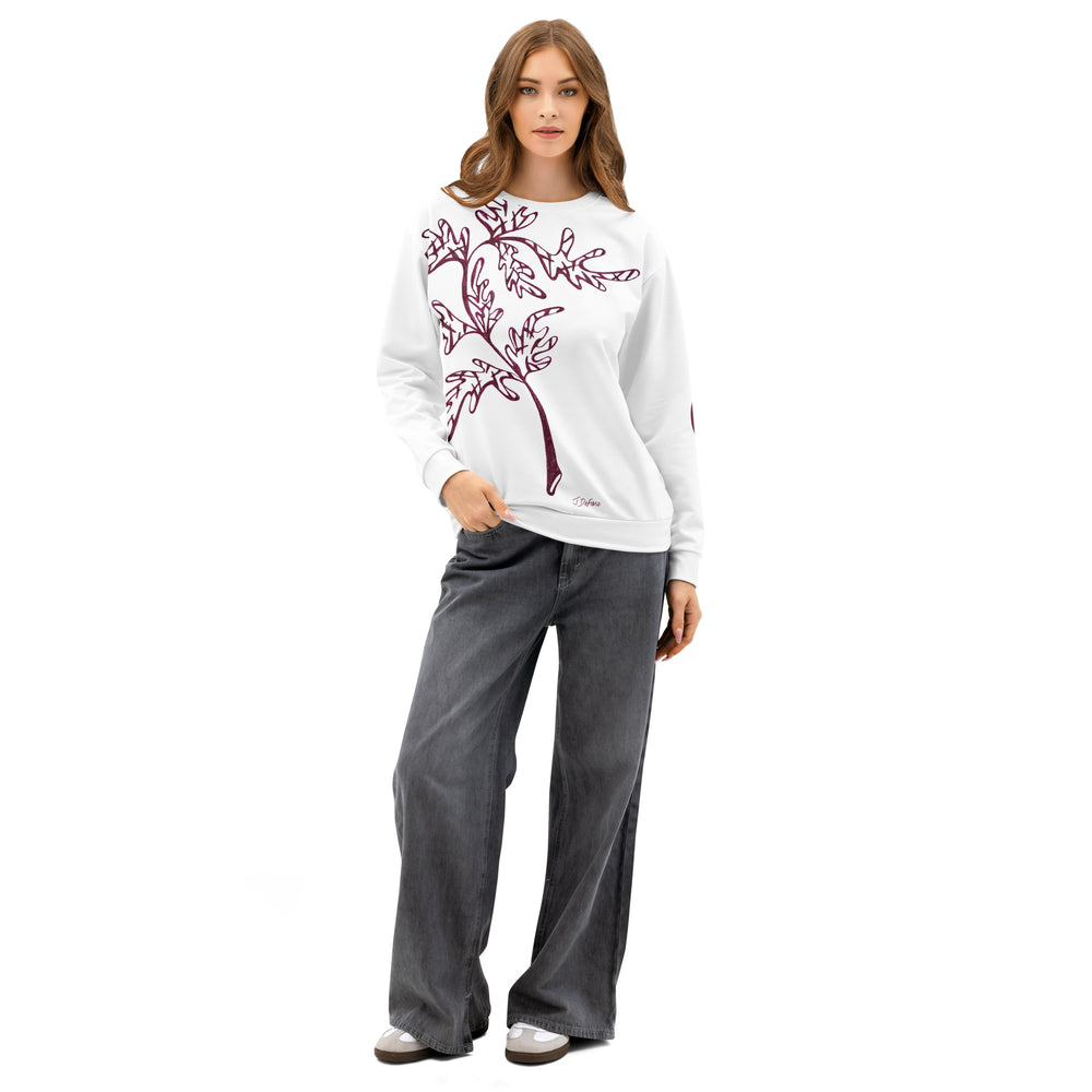 GREEN RELIGION · TRUE REACH· “Daring Branch - Burgundy” · Unisex Cotton Sweatshirt