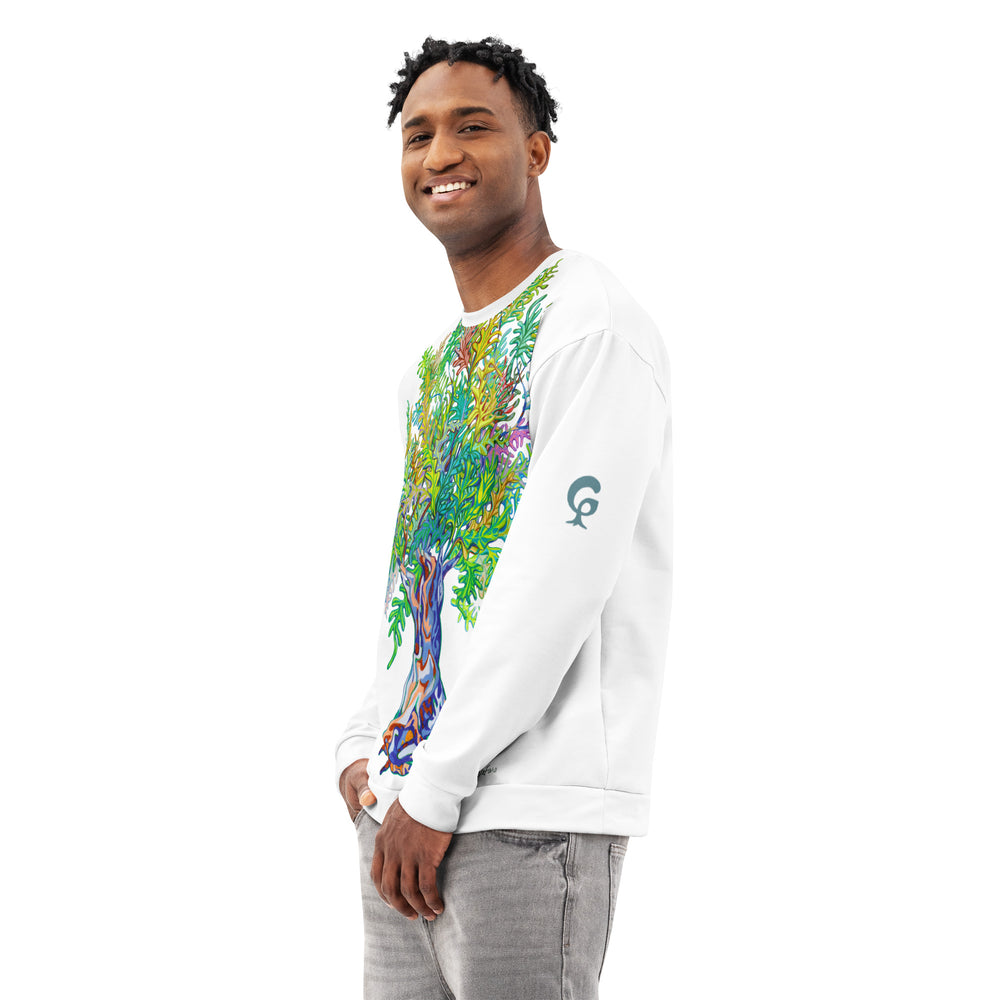 GREEN RELIGION TRUE TREES “Leaves Alive” Unisex Cotton Sweatshirt