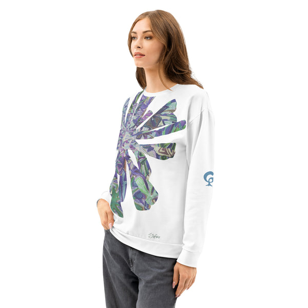 GREEN RELIGION · CUT FLOWERS· “Plum Beach” · Unisex Cotton Sweatshirt