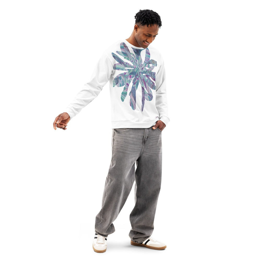 GREEN RELIGION · CUT FLOWERS · “Low Green” · Unisex Cotton Sweatshirt