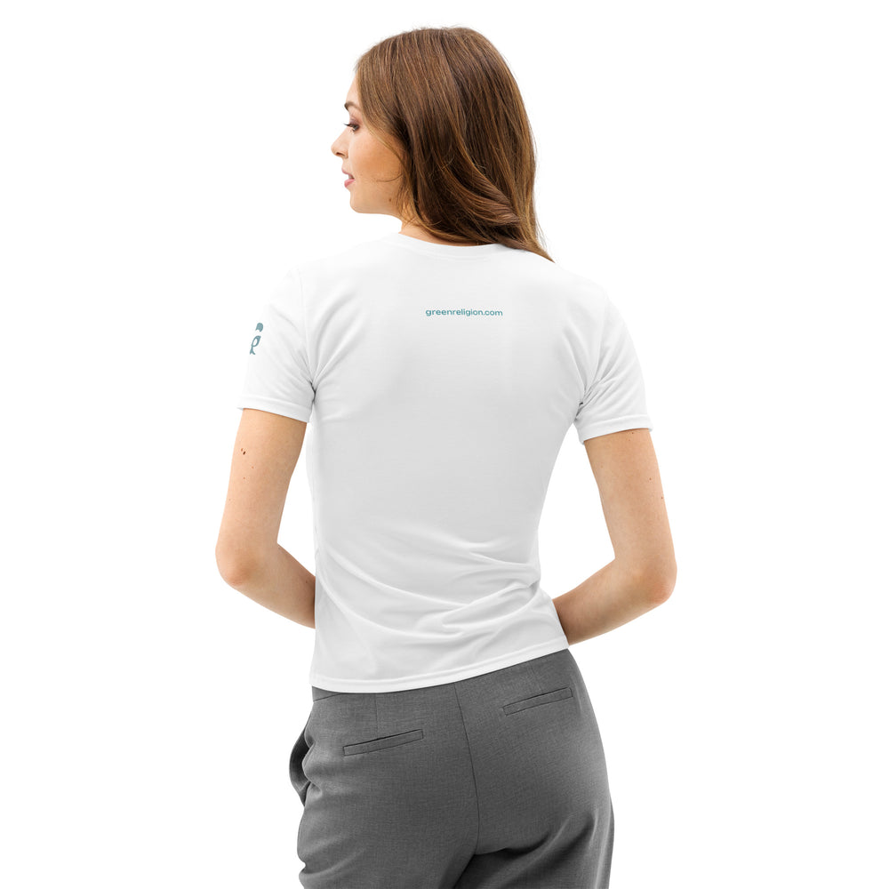 RELIGIÓN VERDE · ÁRBOLES VERDADEROS · “Luz que Cae” · Camiseta de Mujer