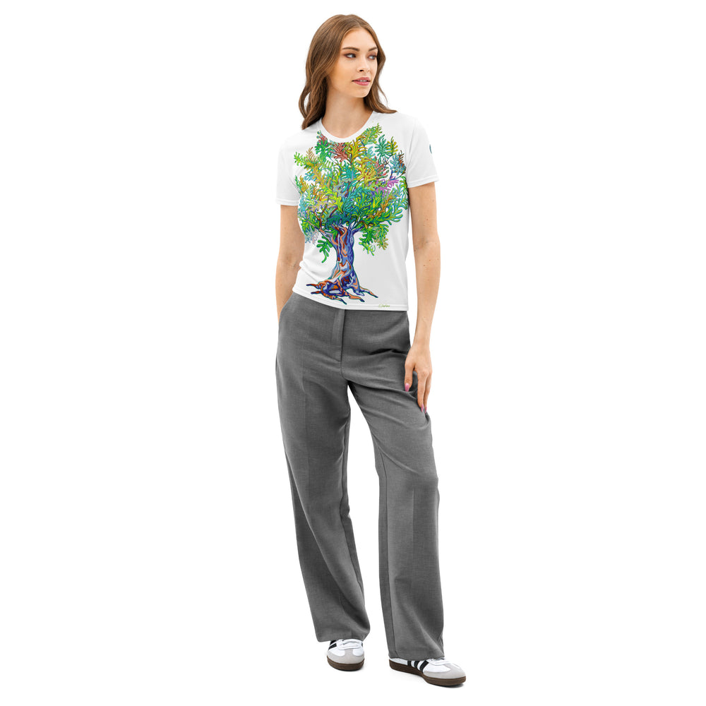 GREEN RELIGION · TRUE TREES · “Leaves Alive” · Women’s T-Shirt