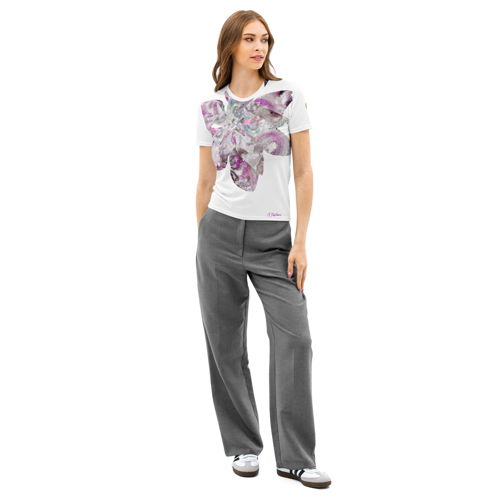 RELIGIÓN VERDE · FLORES CORTADAS · “Estanque Rosa” · Camiseta de Mujer