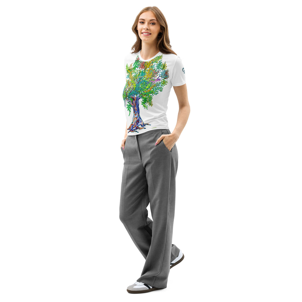 GREEN RELIGION · TRUE TREES · “Leaves Alive” · Women’s T-Shirt