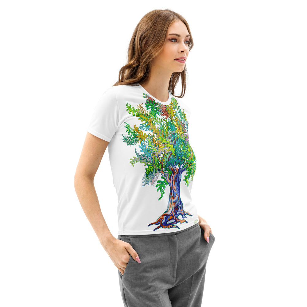 GREEN RELIGION · TRUE TREES · “Leaves Alive” · Women’s T-Shirt