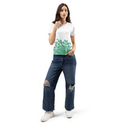 GREEN RELIGION · TRUE TREES · Women’s Memory Silhouette · “Bird Lover” · All-Over Print Crew Neck T-Shirt