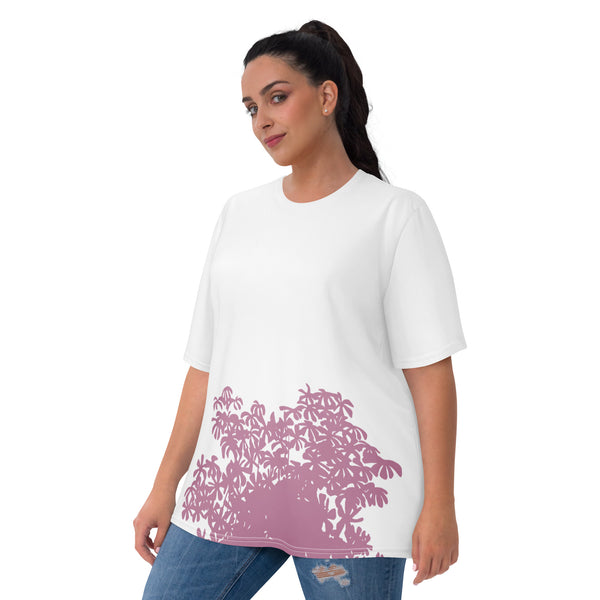 GREEN RELIGION · TRUE TREES · Women’s Memory Silhouette · “Promise Bloomer” · All-Over Print Crew Neck T-Shirt