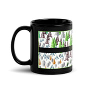 GREEN RELIGION · SPOKEN LEAF · “TREE MINDED” · 11 oz Black Glossy Mug · 2026 Print Edition
