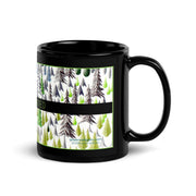 GREEN RELIGION · SPOKEN LEAF · “TREE MINDED” · 11 oz Black Glossy Mug · 2026 Print Edition