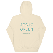 GREEN RELIGION · SPOKEN LEAF · “Stoic Green” · Cotton Unisex Premium Hoodie