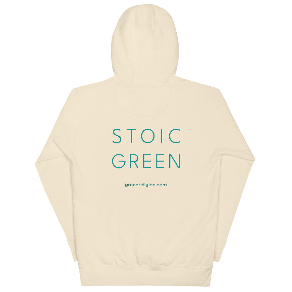 GREEN RELIGION · SPOKEN LEAF · “Stoic Green” · Cotton Unisex Premium Hoodie