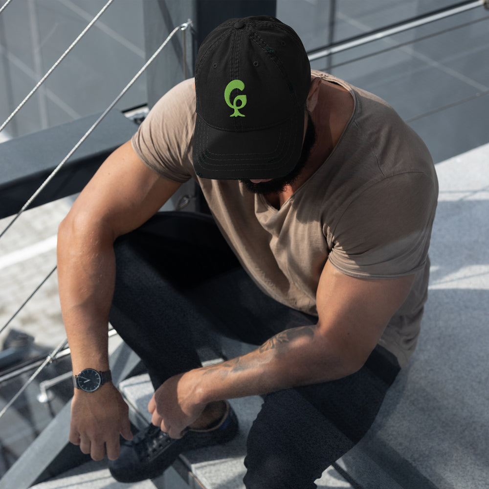 GREEN RELIGION · ORIGIN G · The Mark · Distressed Dad Hat