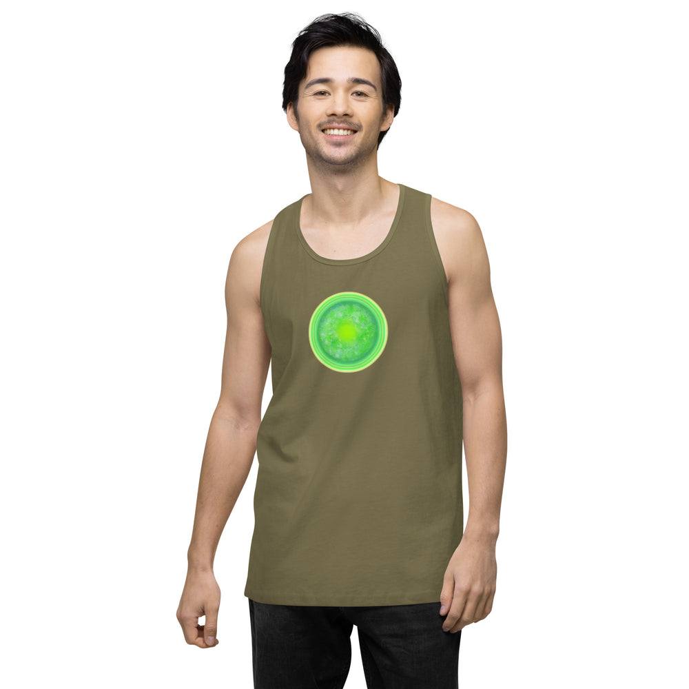 GREEN RELIGION · CANOPY LINES · “Green Sun” · Men’s Premium Tank Top
